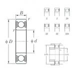 95 mm x 200 mm x 45 mm  KOYO 6319ZZX Cojinetes de bolas profundas