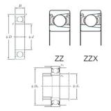 50 mm x 90 mm x 20 mm  KOYO M6210ZZ Cojinetes de bolas profundas