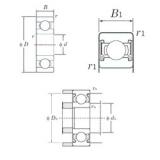 6 mm x 17 mm x 6 mm  KOYO 606-2RD Cojinetes de bolas profundas