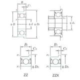 9 mm x 24 mm x 7 mm  KOYO F609ZZ Cojinetes de bolas profundas