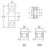 1,5 mm x 6 mm x 3 mm  KOYO WML1506ZZX Cojinetes de bolas profundas